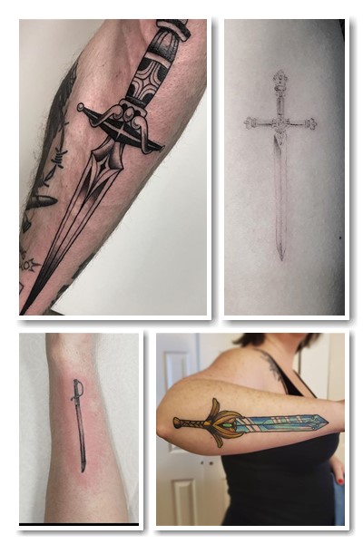 тату меч для чоловіків