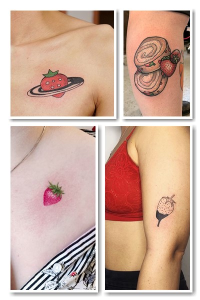 символ полуниця тату