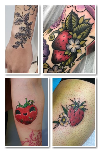 Татуювання із соковитою полуничкою