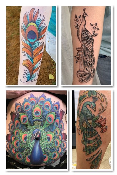 варіанти тату павич