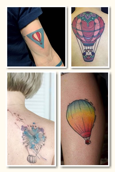 на тілі людини є татуювання з повітряною кулею