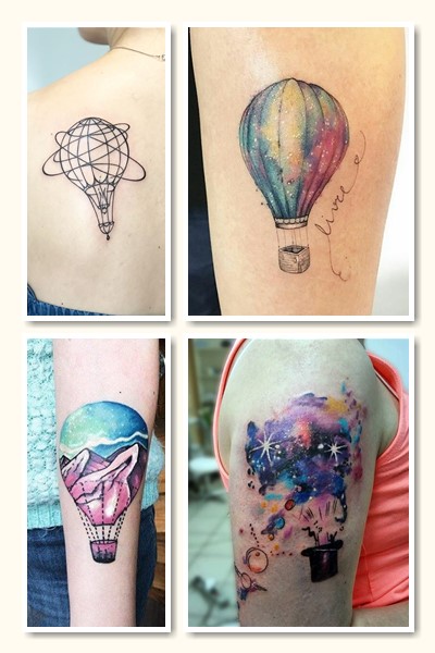 Колір та стилі зображення тату повітряна куля