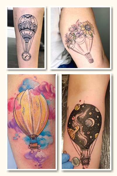 Стиль зображення повітряної кулі тату
