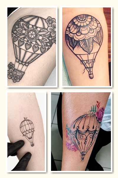 Де розміщують тату повітряна куля на тілі