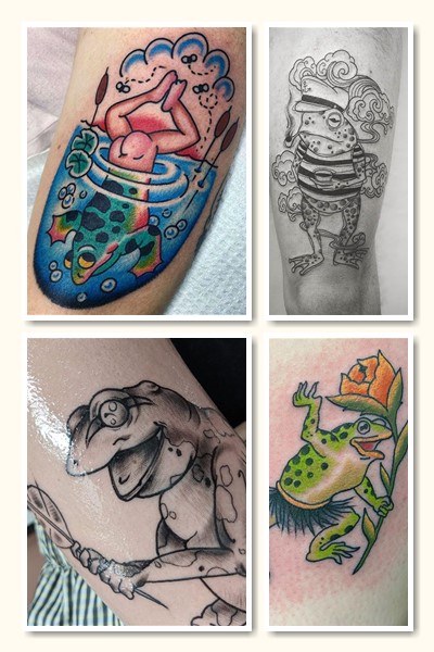 Стилі та кольори зображення жаба тату