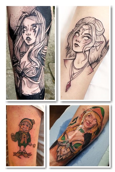 Тату ельф асоціюється з силою природи та магією