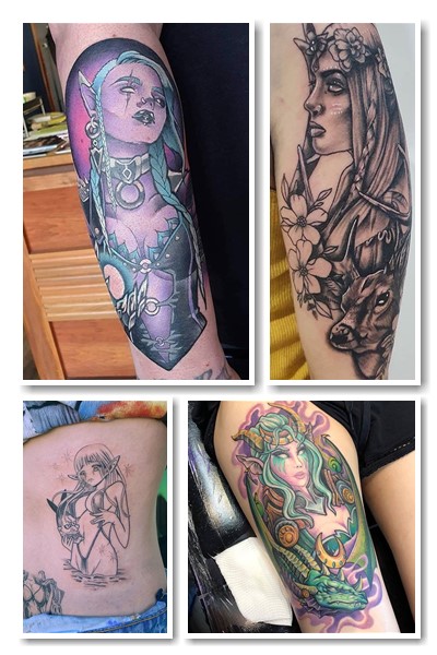 Тату ельф ефектно виглядає в різних стилях