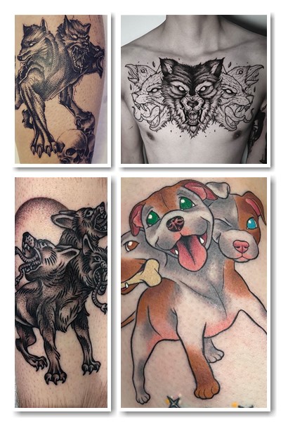 Варіанти малюнку Цербер тату