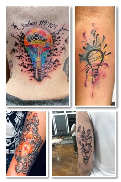Найпростіший варіант татуювання лампочка