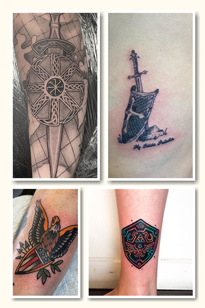 де розмістити тату щит