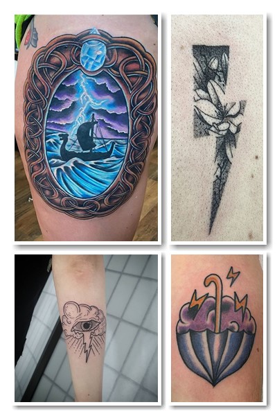 Місце нанесення тату блискавка