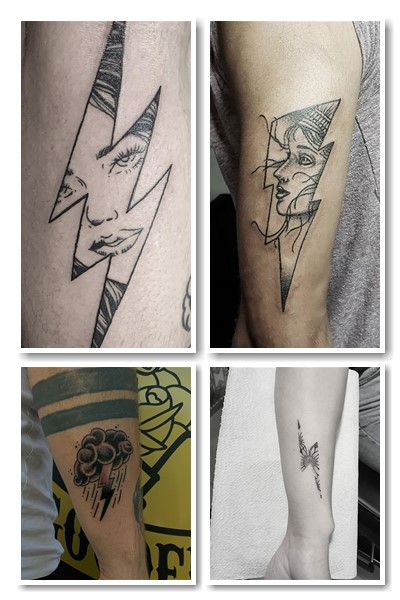 Тату блискавка – оригінальний малюнок