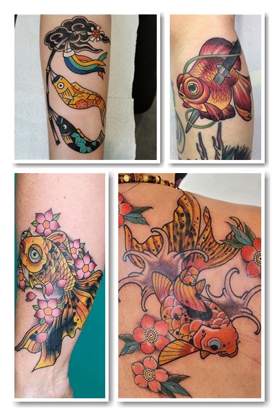 ескізи тату золота рибка