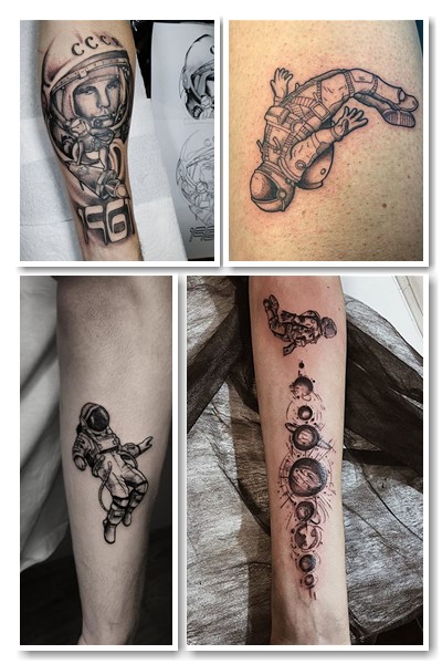 космонавт тату бувають дуже різноманітними