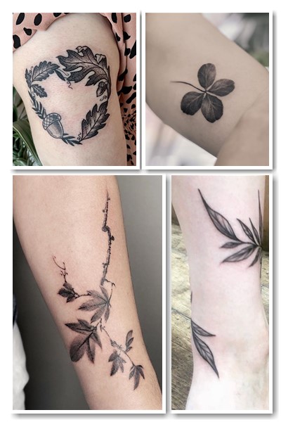 Зображення листя в тату користувалося популярністю