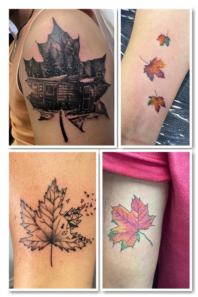 куди наносять татуювання із листям