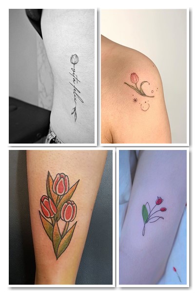 чоловічі тату тюльпан