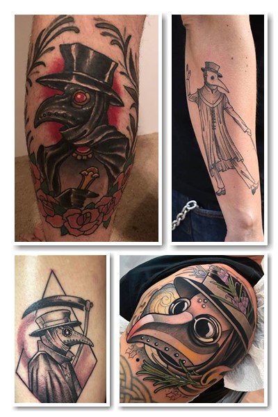 Чумний лікар тату – оригінальний малюнок 