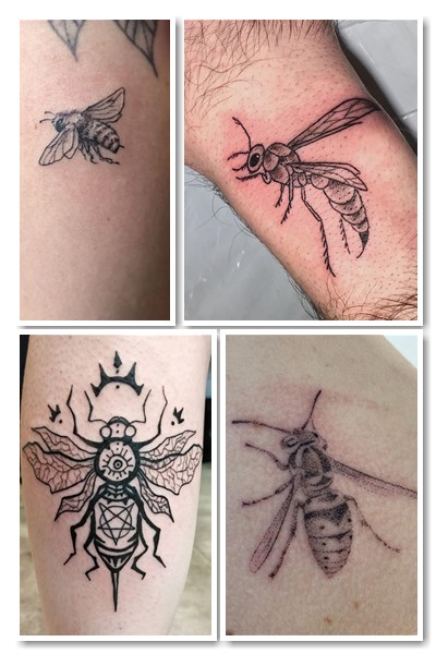 Стилі татуювання джміль/бджола/оса 