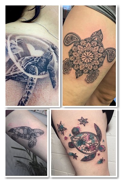 Чоловіки наносять тату черепаха