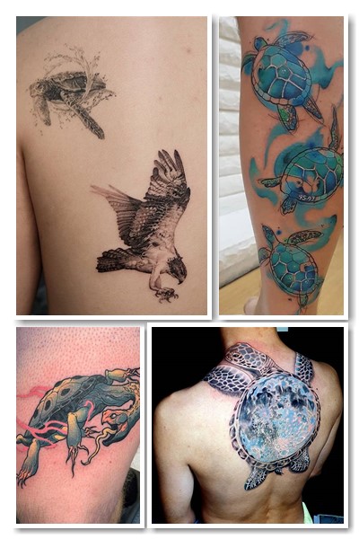 Татуювання черепаха – малюнок, що уособлює врівноваженість