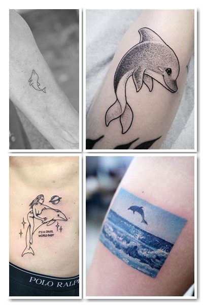 Тату дельфін асоціюється з оновленням та переродженням