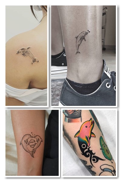 Жіночі татуювання дельфін 