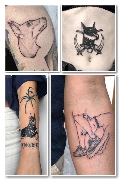 Варіанти малюнку тату доберман