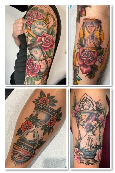 дизайн тату пісочний годинник