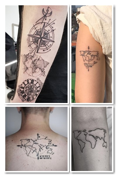 Татуювання з картою світу обирають творчі люди