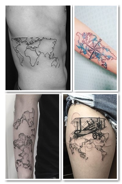 Як зображують карту світу на тілі