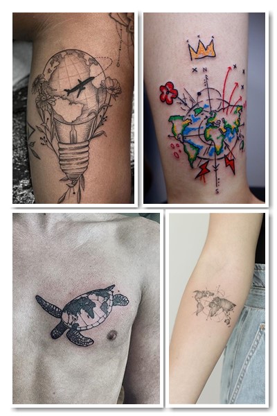 Де набивають тату карта світу