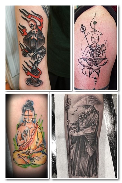 Тату монахиня та монах – естетичні малюнки