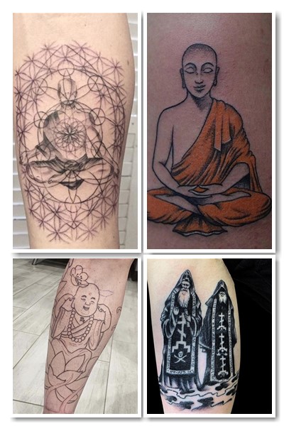 Варіанти малюнку тату монах