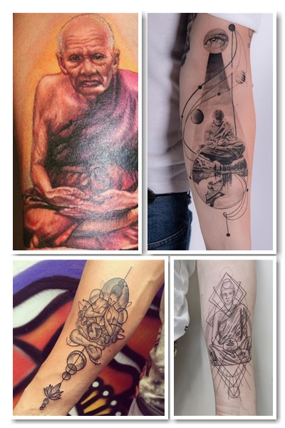 Місця нанесення та стилі Тату монахиня та монах