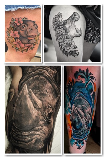 Де розміщують татуювання бегемот/носоріг