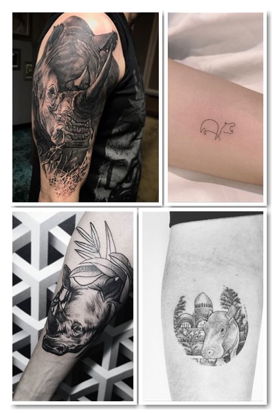 Тату носоріг — символ люті та неприборканої сили