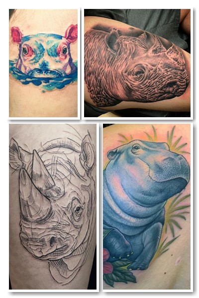 Значення малюнка носоріг на чоловічому тілі