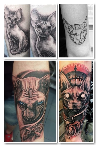 Татуювання сфінкс можна доповнити єгипетськими мотивами