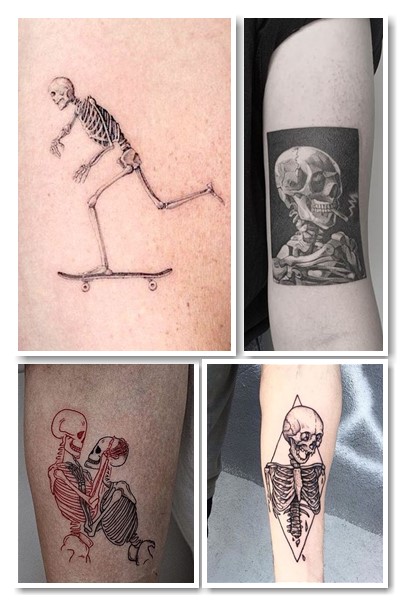 Значення татуювання скелет, кістки