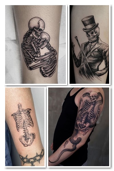 татуювання у вигляді скелета