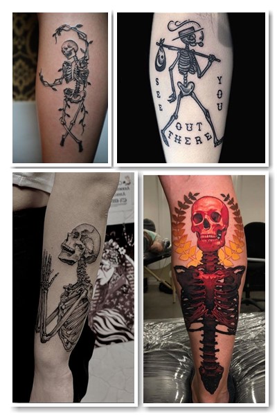 Скелети та черепи тату