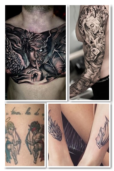 Тату ангел і демон – ефектний малюнок