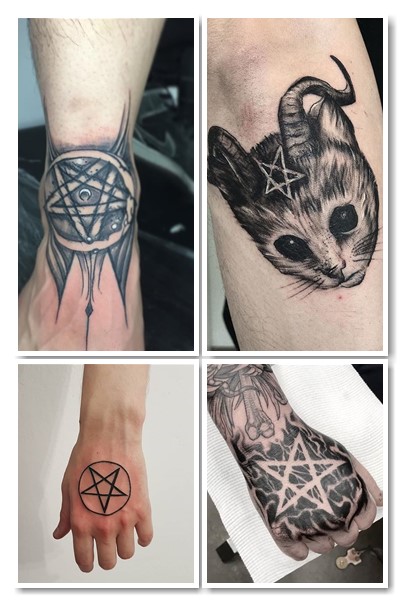 Тату пентаграма підходить для представників обох полів