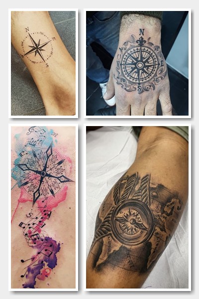 Як зображають татуювання роза вітрів