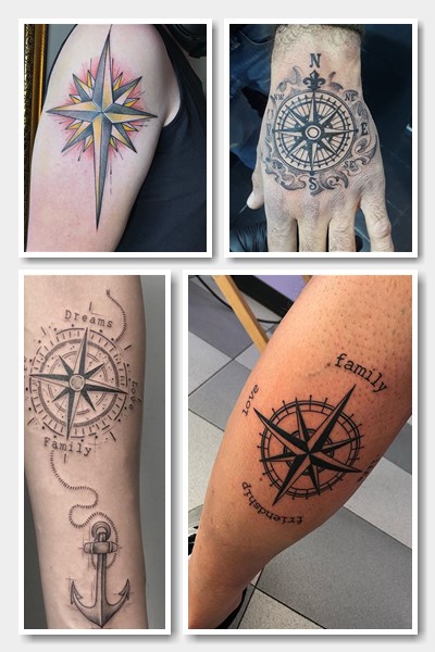 Татуювання роза вітрів символіка