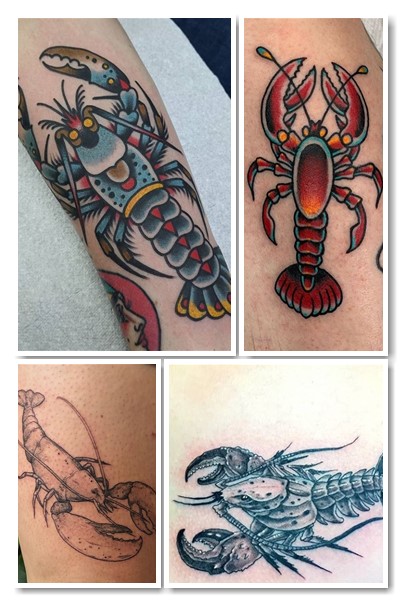 Тату рак або креветка наносять на різні частини тіла