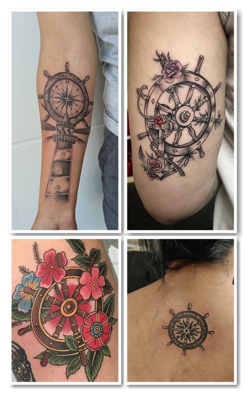 Як зображують штурвал в тату