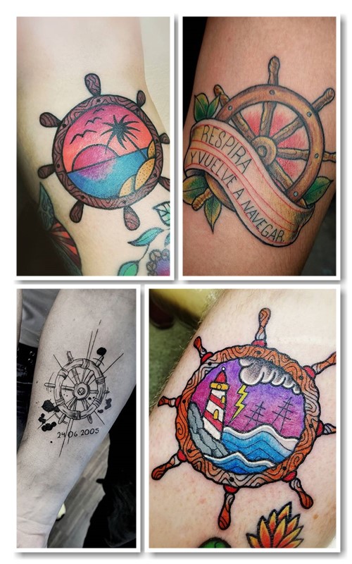 татуювання зі штурвалом у Києві 