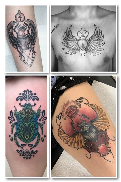 Жук скарабей тату у чоловіків 